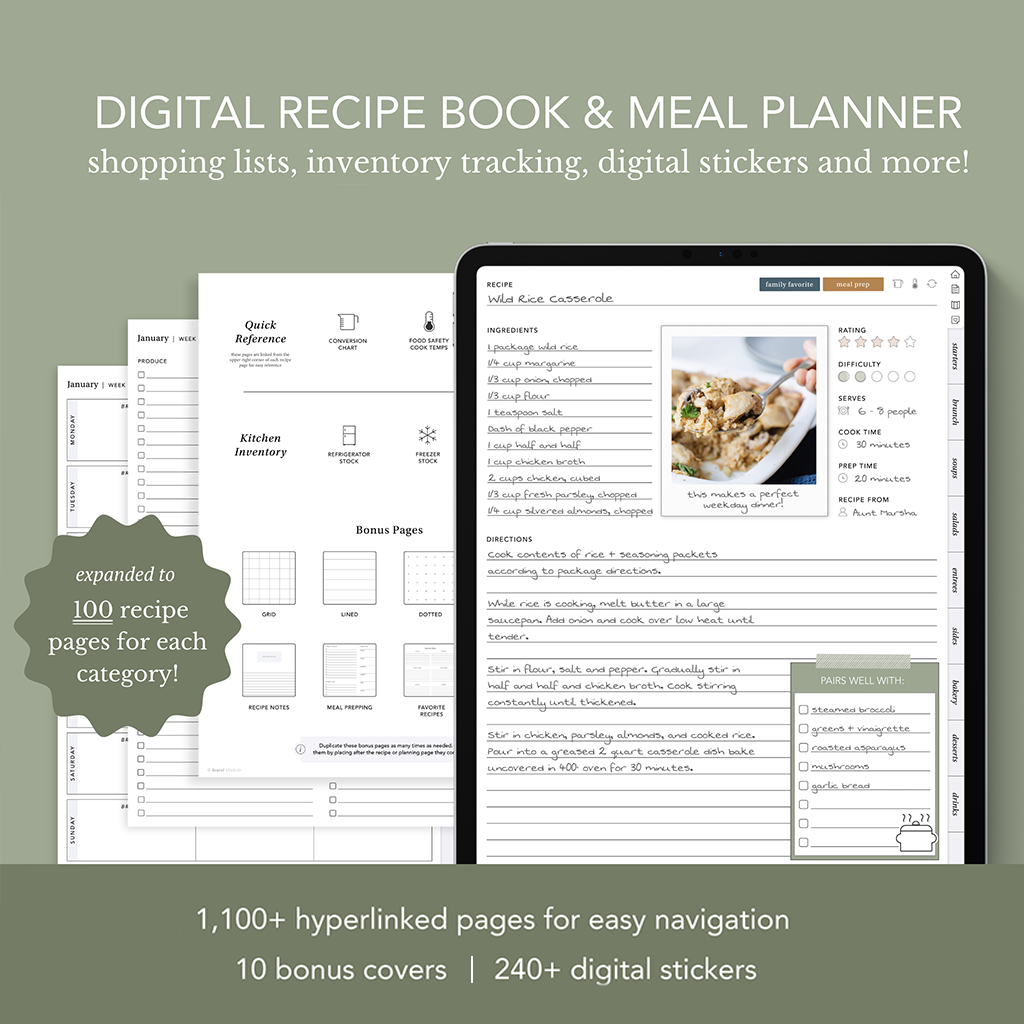 Recipe Book Program Recipe Book – Laurel Studio