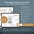 2024 Goal Planner with Calendar Scheduling Links for iPads