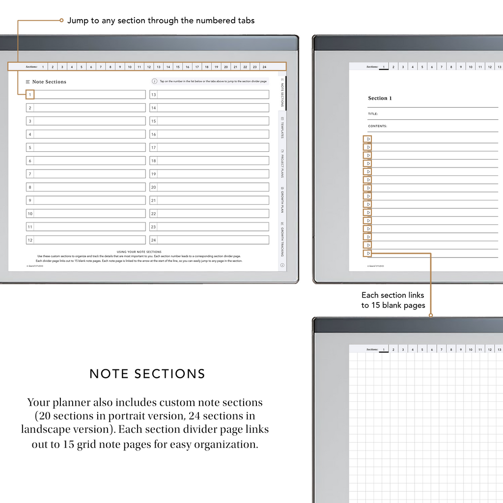 Business Planning Notebook for e-Ink Tablets – Laurel Studio