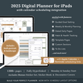 2025 Goal Planner with Calendar Scheduling Links for iPads