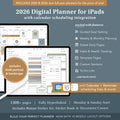 2026 Goal Planner with Calendar Scheduling Links for iPads