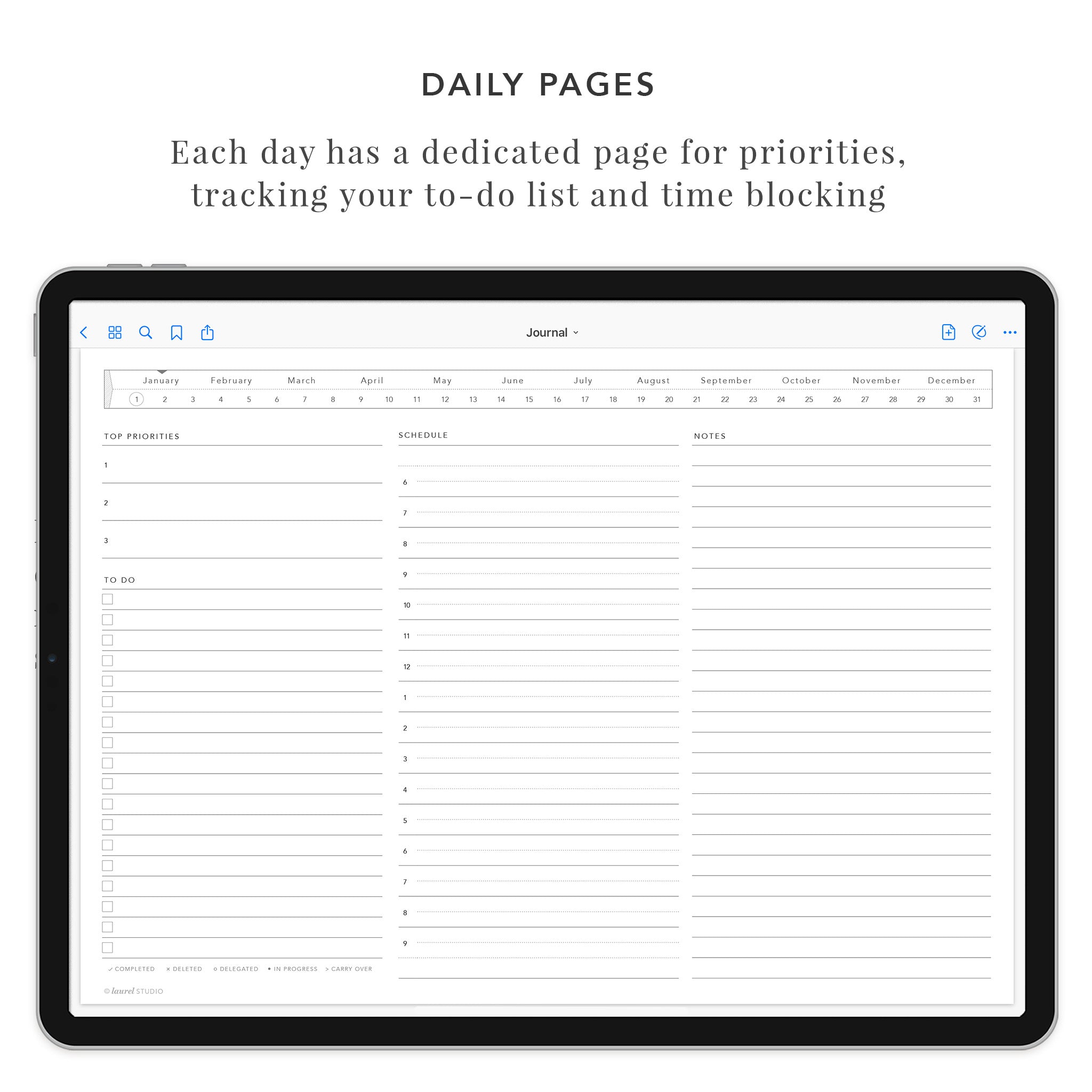 Productivity Journal Example Daily Productivity Journal – Laurel Studio
