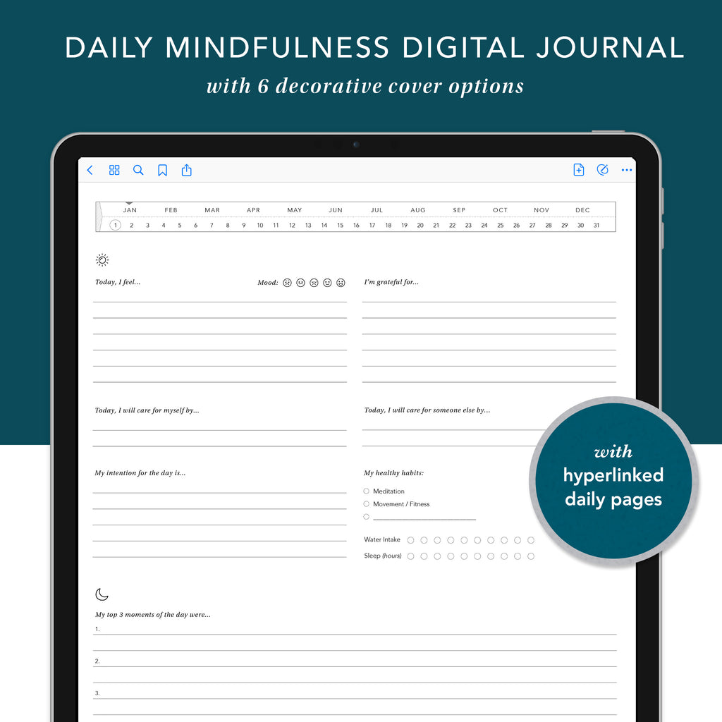 Mindfulness Journal: Daily Self-Reflection, Writing Space, and Doodle Area.:  Silva, Mia: : Books