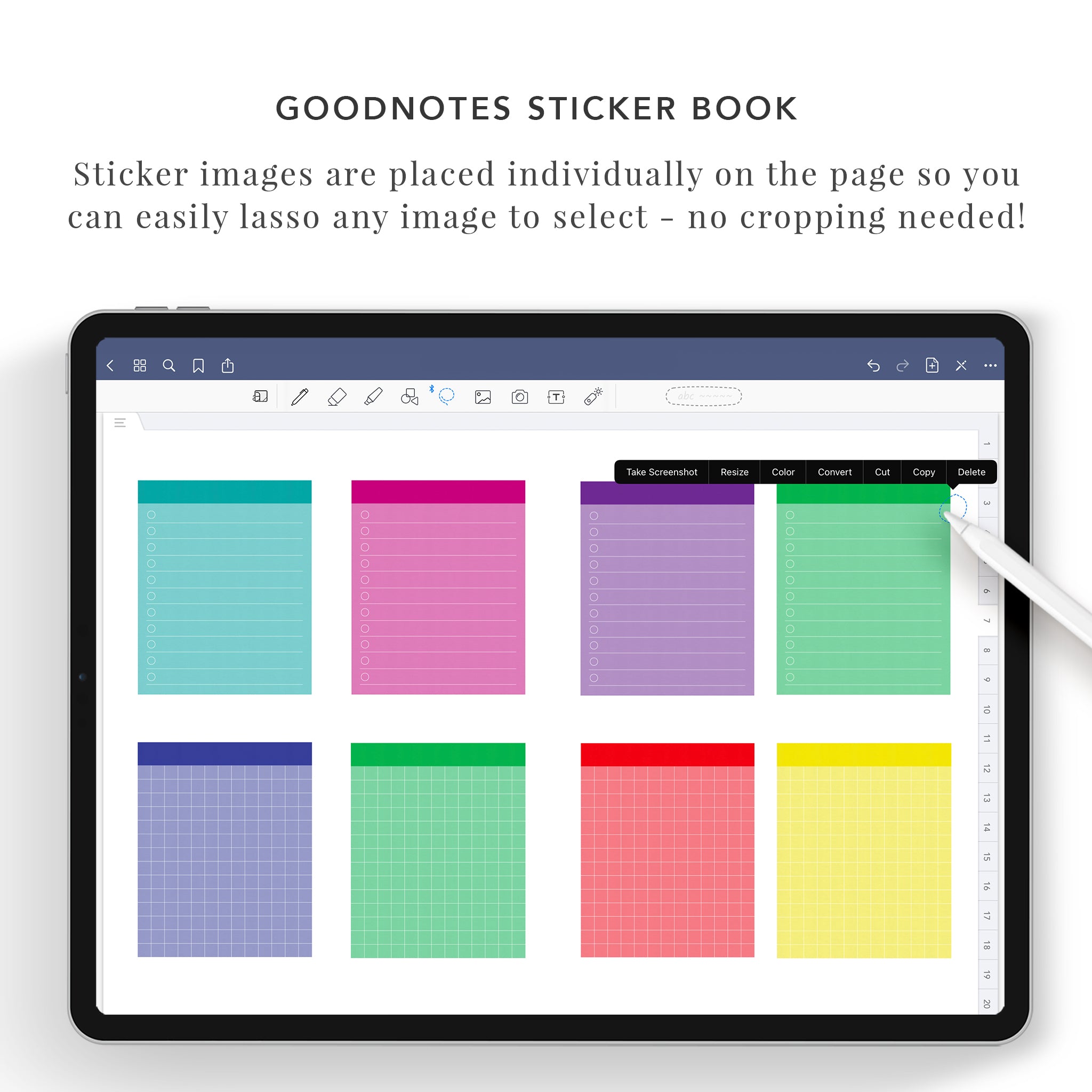 Notes and Shapes Sticker Set in Neon Colors – Laurel Studio