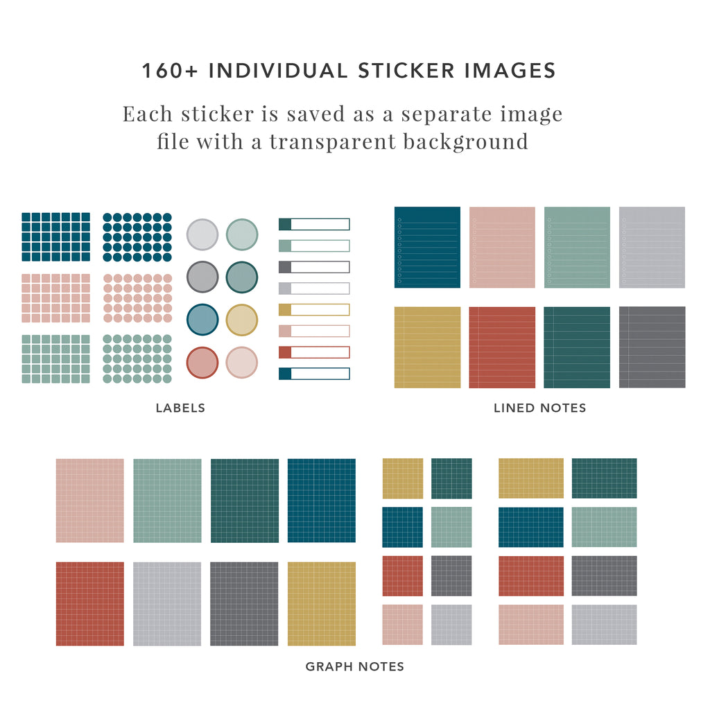 Notes and Shapes Sticker Set – Laurel Studio
