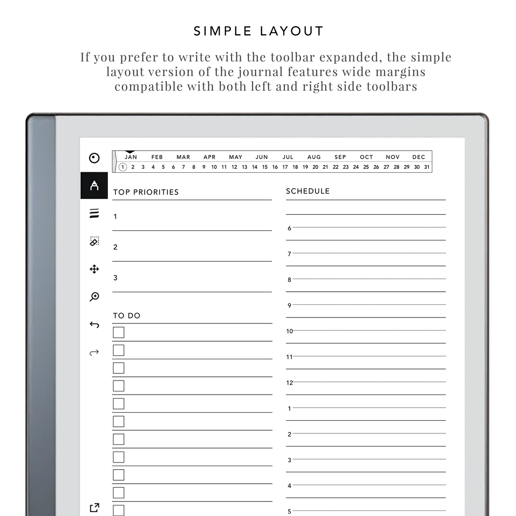 Productivity Journal for e-Ink tablets – Laurel Studio